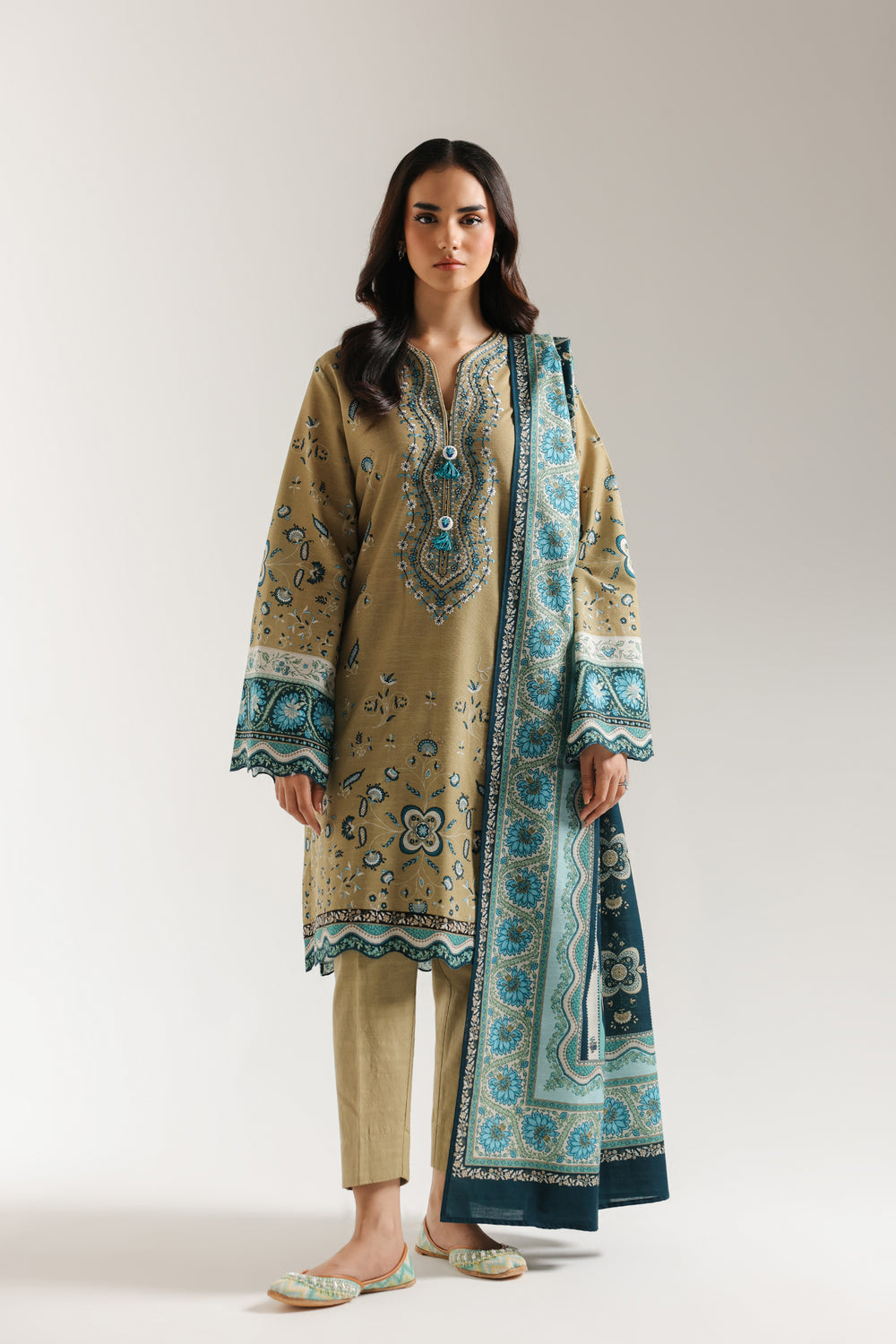 EMBROIDERED SUIT (E0733/203/123)
