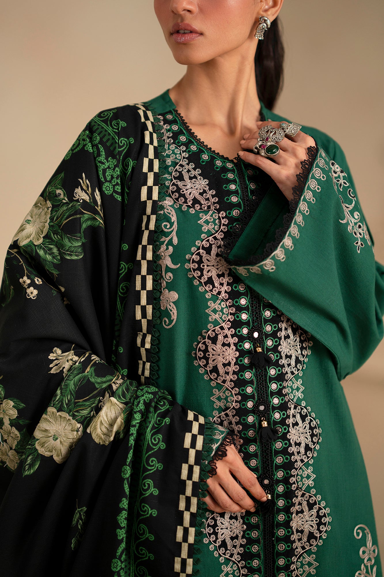 EMBROIDERED SUIT (E0796/203/706)