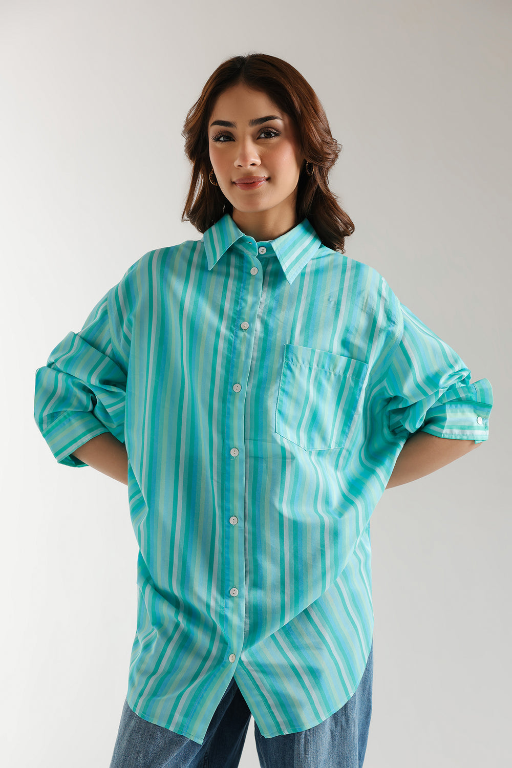 BUTTON DOWN STRIPED SHIRT (E2360/108/714)