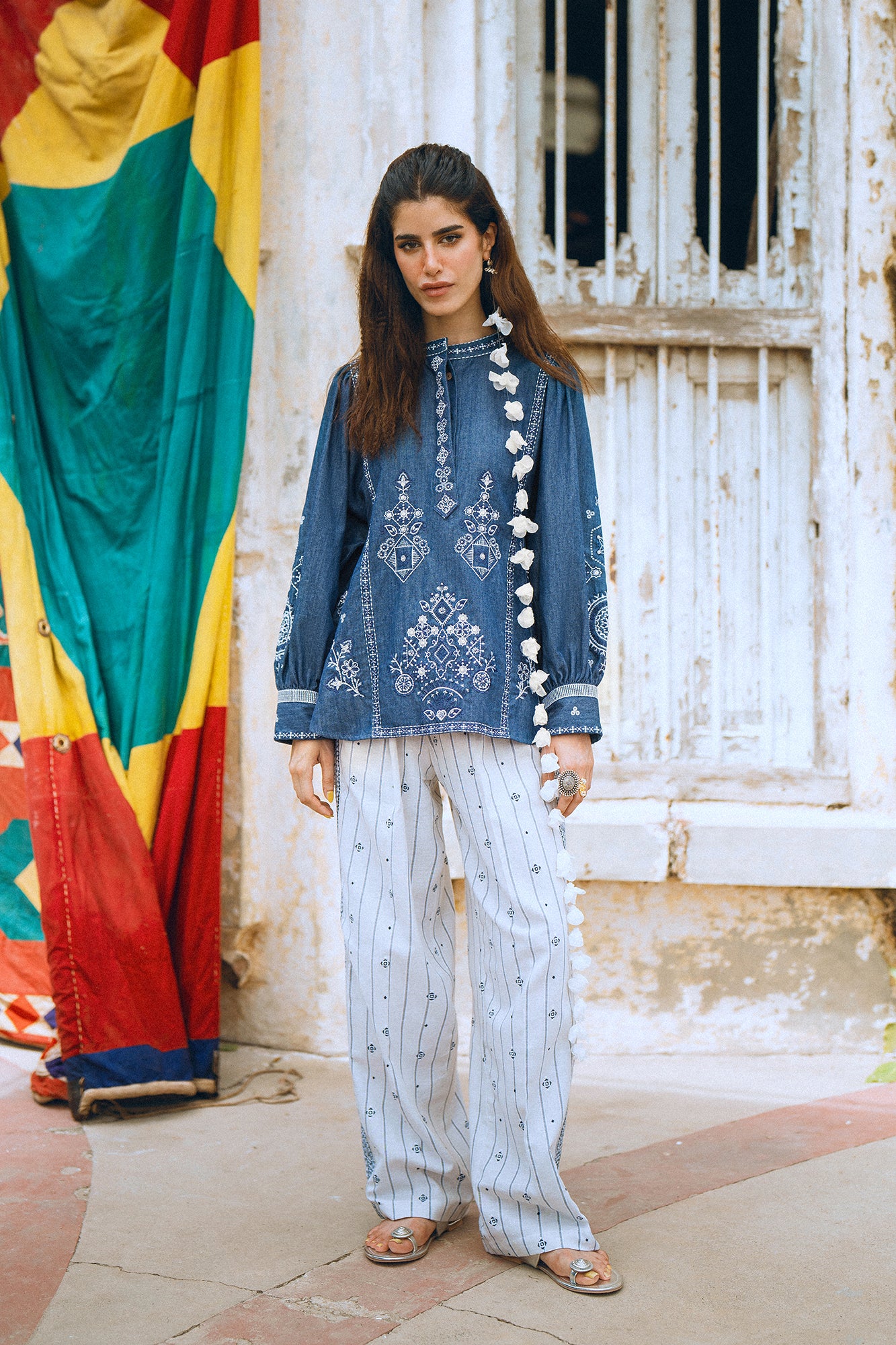 EMBROIDERED TROUSER (S3E0507/119/002)