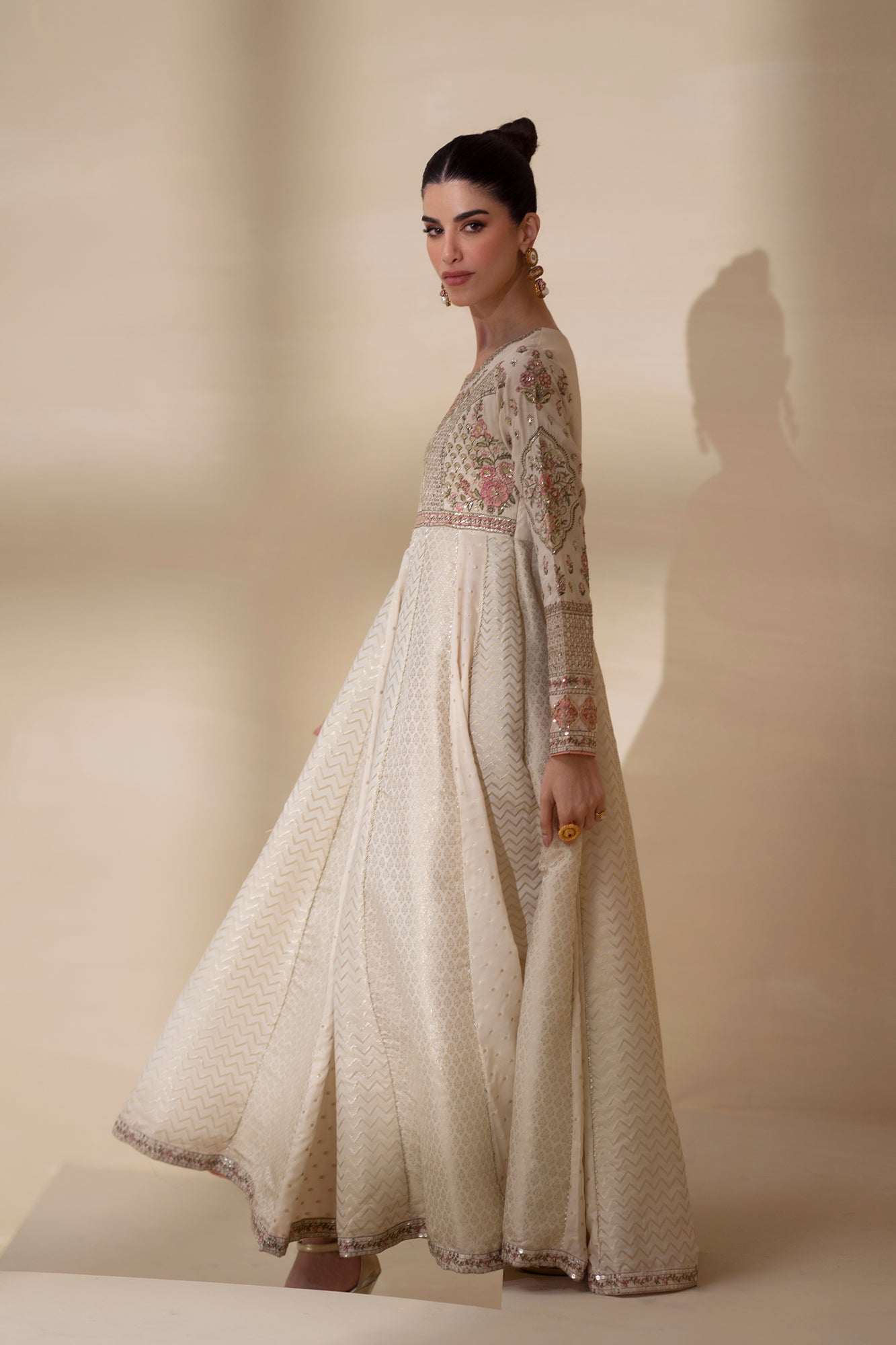 Women Brown Coco Silk Un Stitched Suit Ethnic Collections main image 1