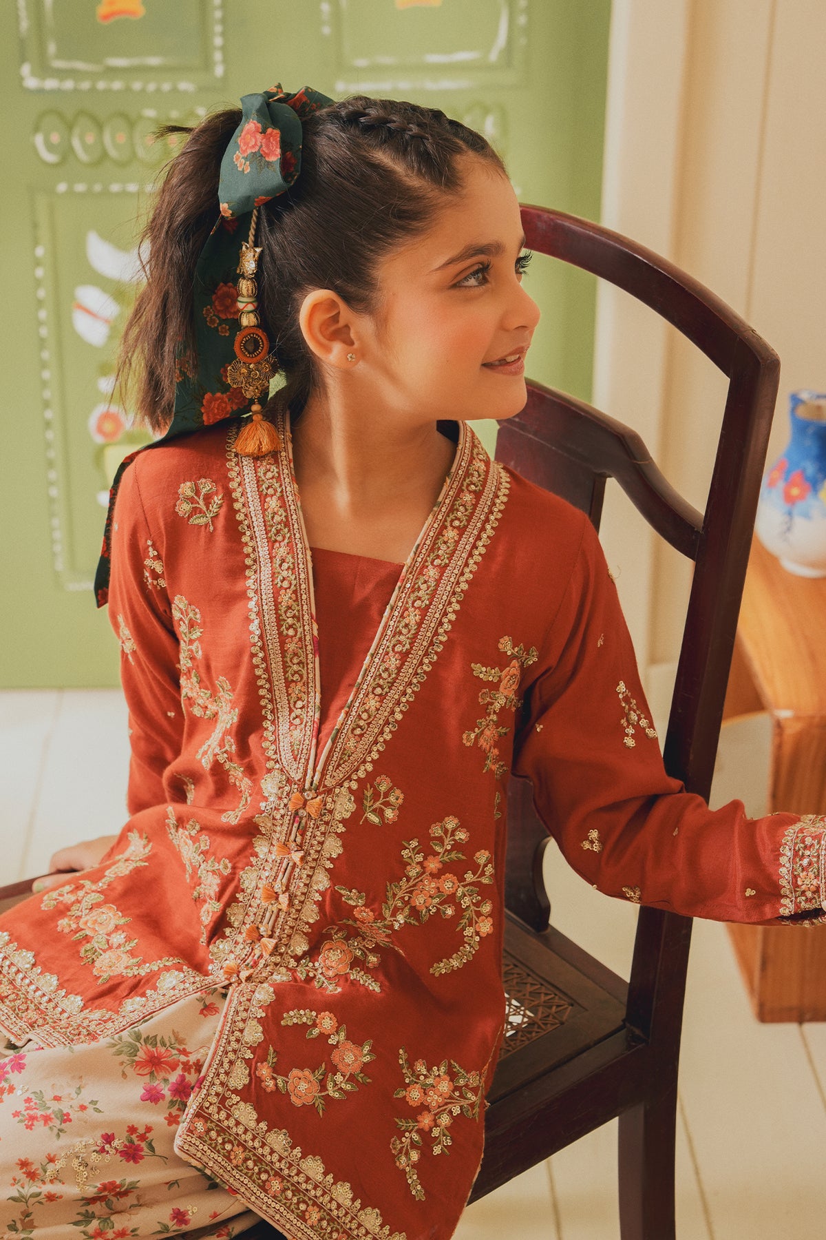 EMBROIDERED SUIT (E1076-404-321 E1076-304-321)