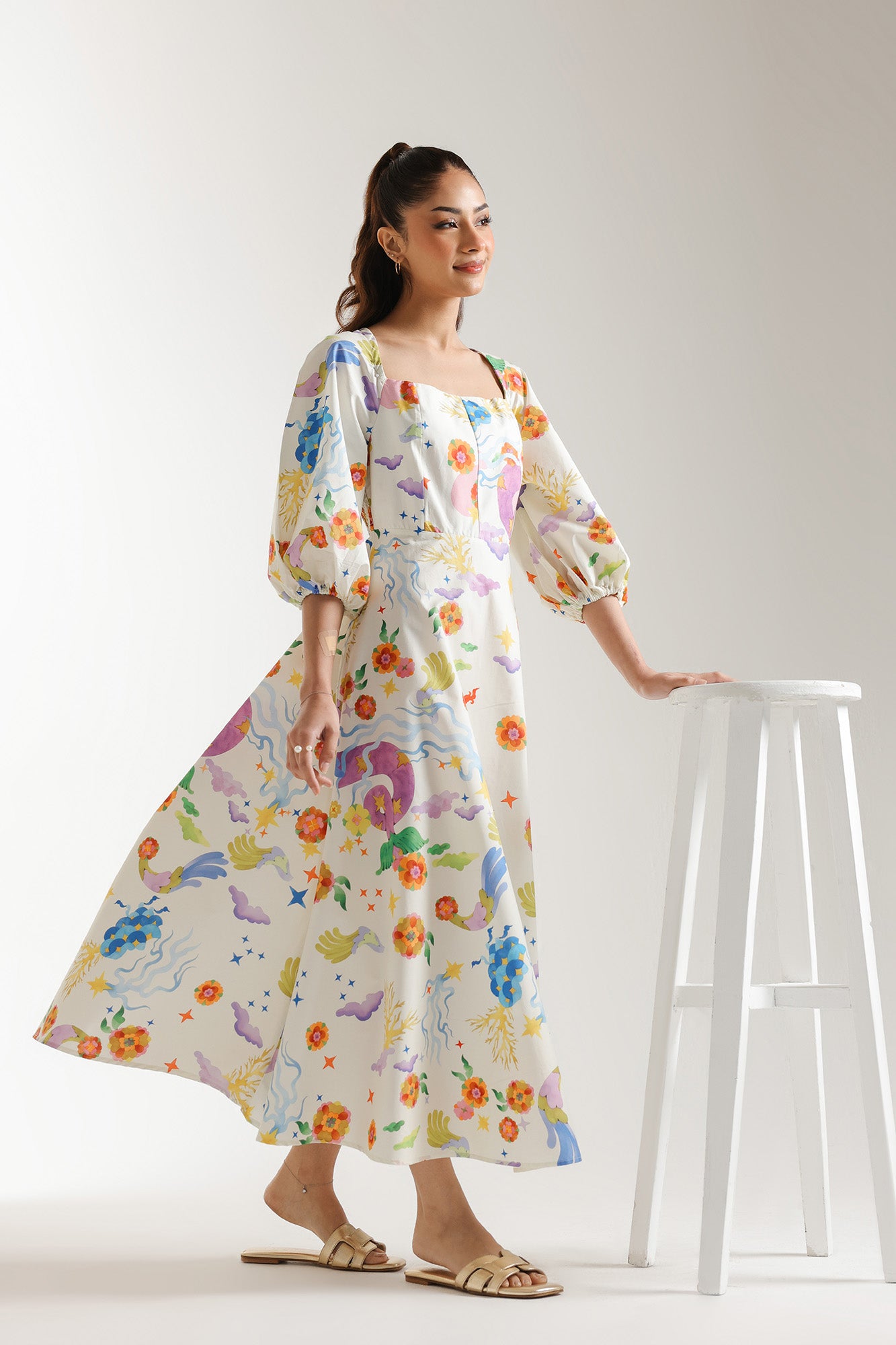 PRINTED DRESS (E0629/106/002)