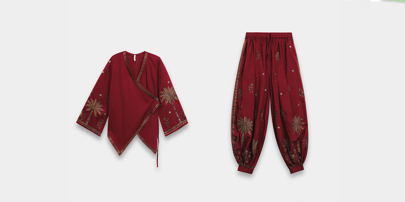 EMBROIDERED SUIT (E0826/119/305)