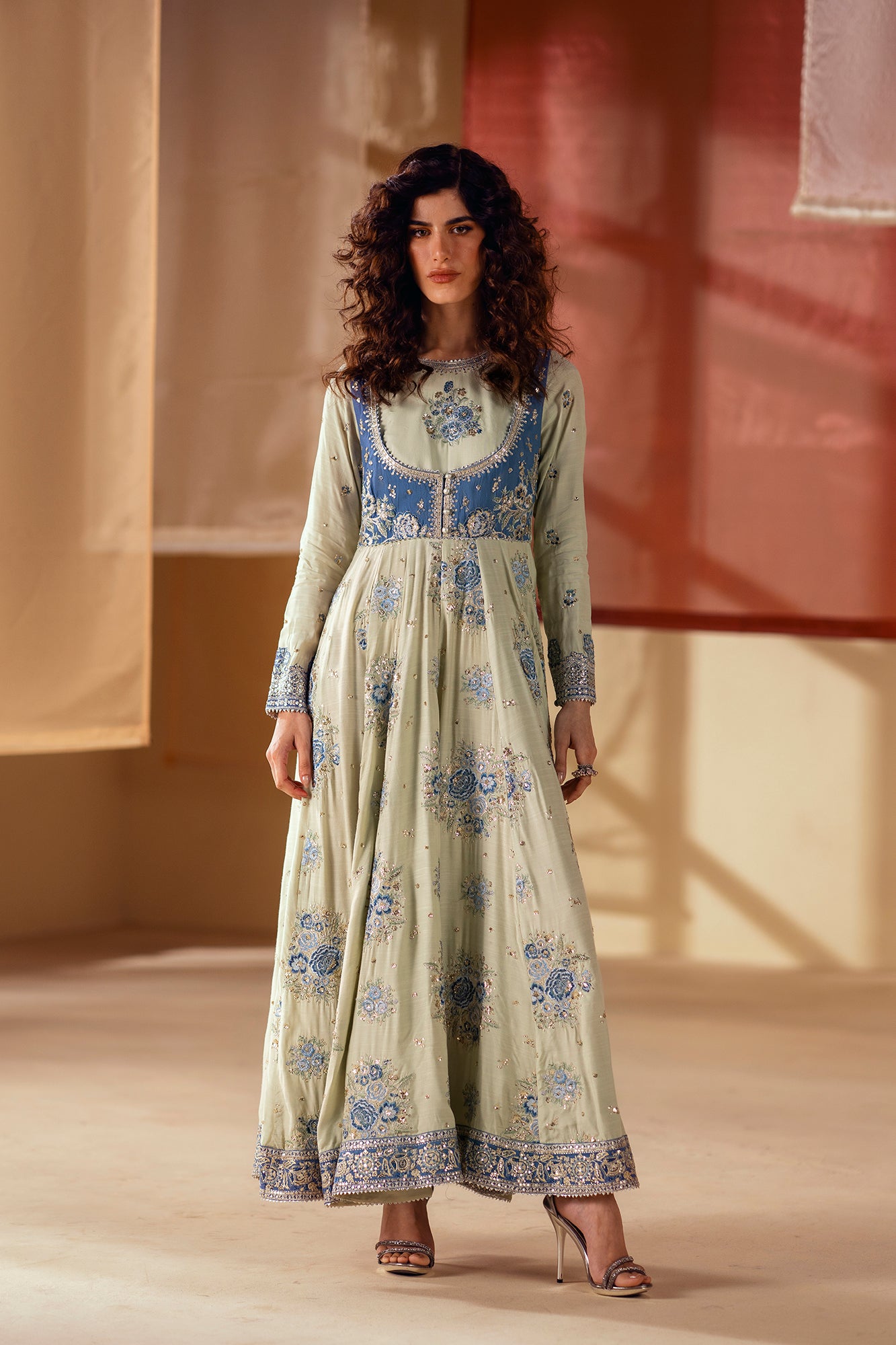 EMBROIDERED PISHWAS (E0827/104/721)