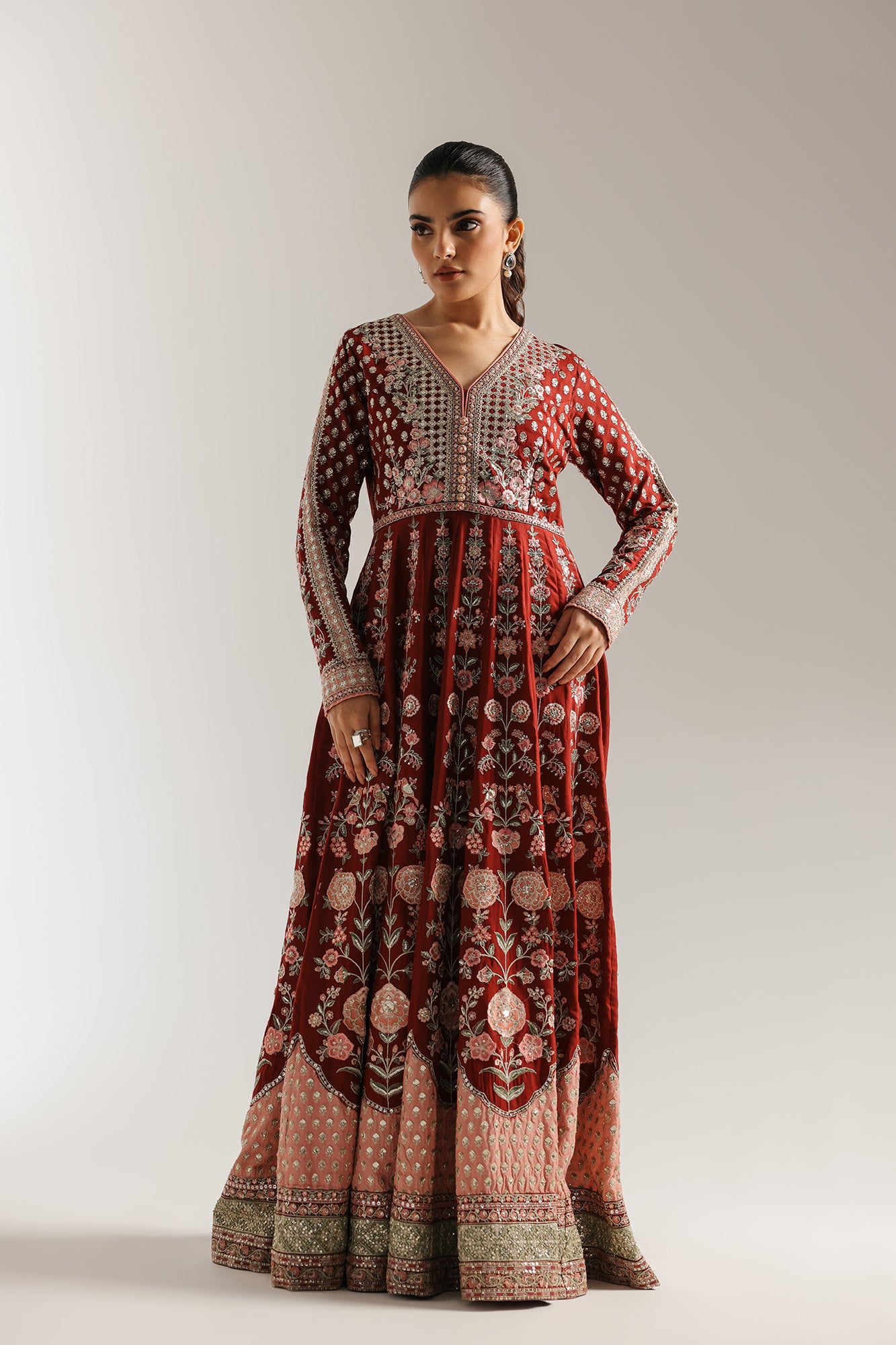 EMBROIDERED PISHWAS (E0840/104/414)