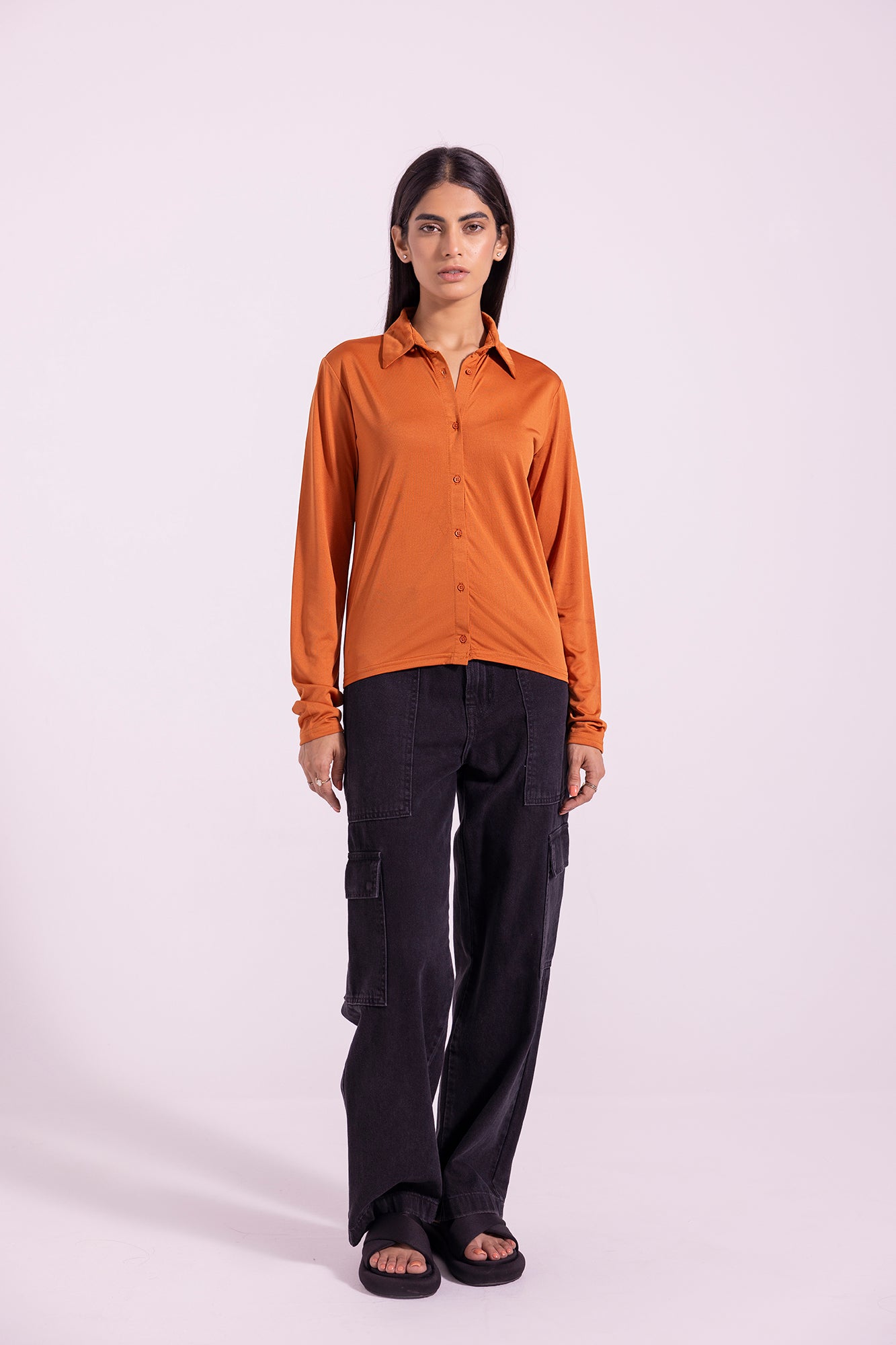 SOLID BUTTON DOWN TOP (E0871/108/015)