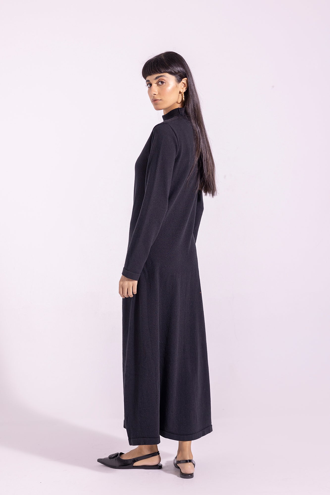 SOLID TURTLE NECK DRESS (E1203/108/902)