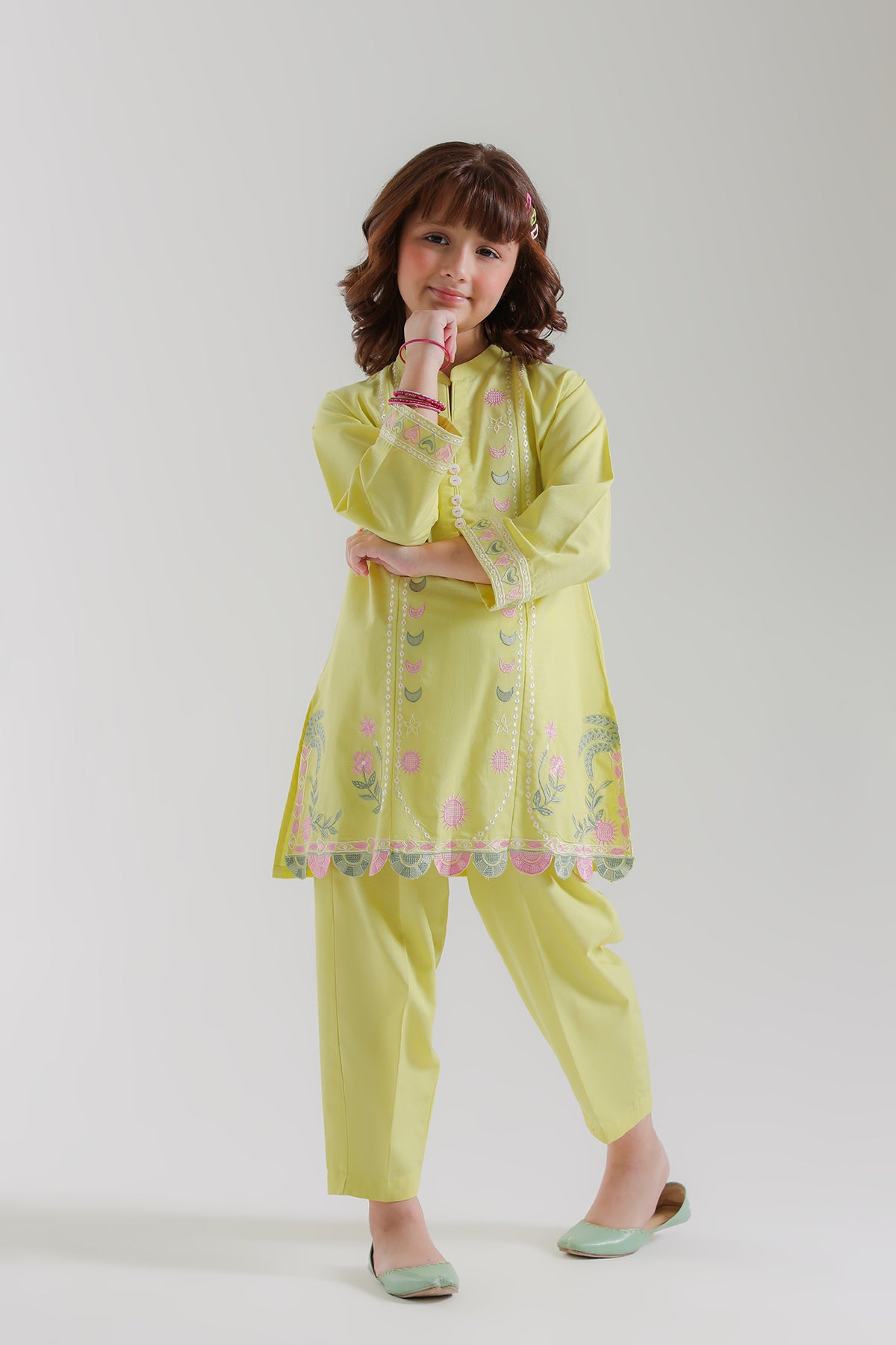 EMBROIDERED SUIT (E1848-402-109 E1848-302-109)