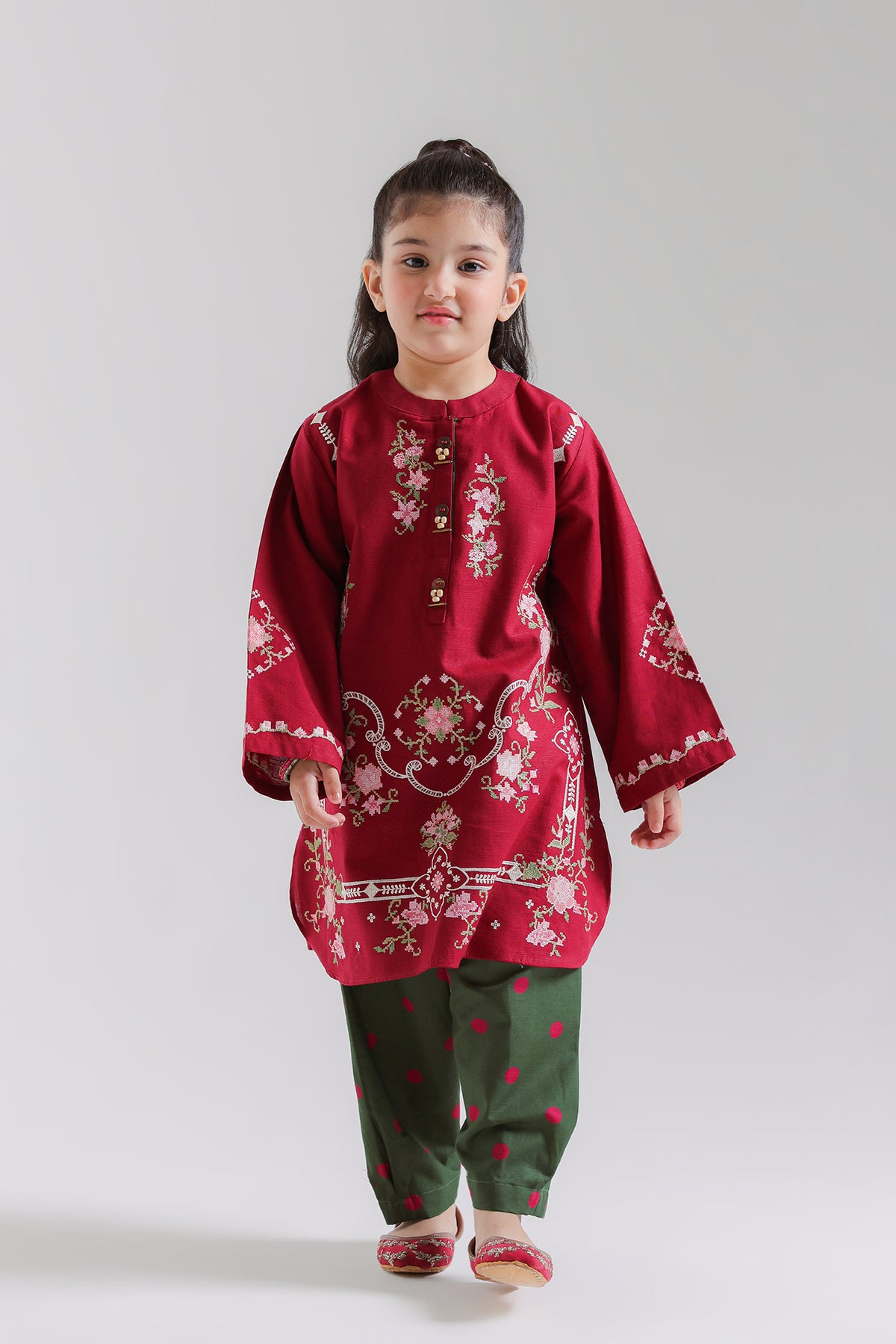 EMBROIDERED SUIT (E1882-402-305 E1882-302-305)
