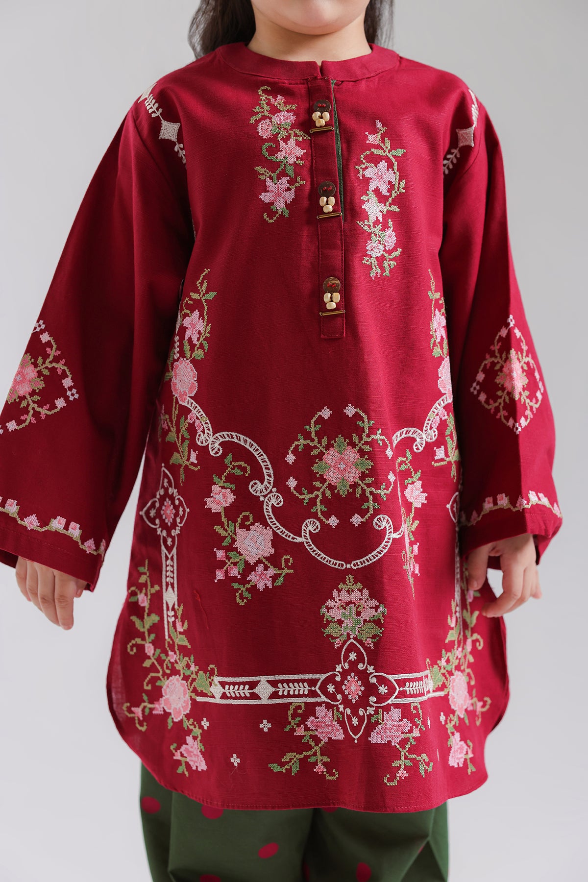 EMBROIDERED SUIT (E1882-402-305 E1882-302-305)