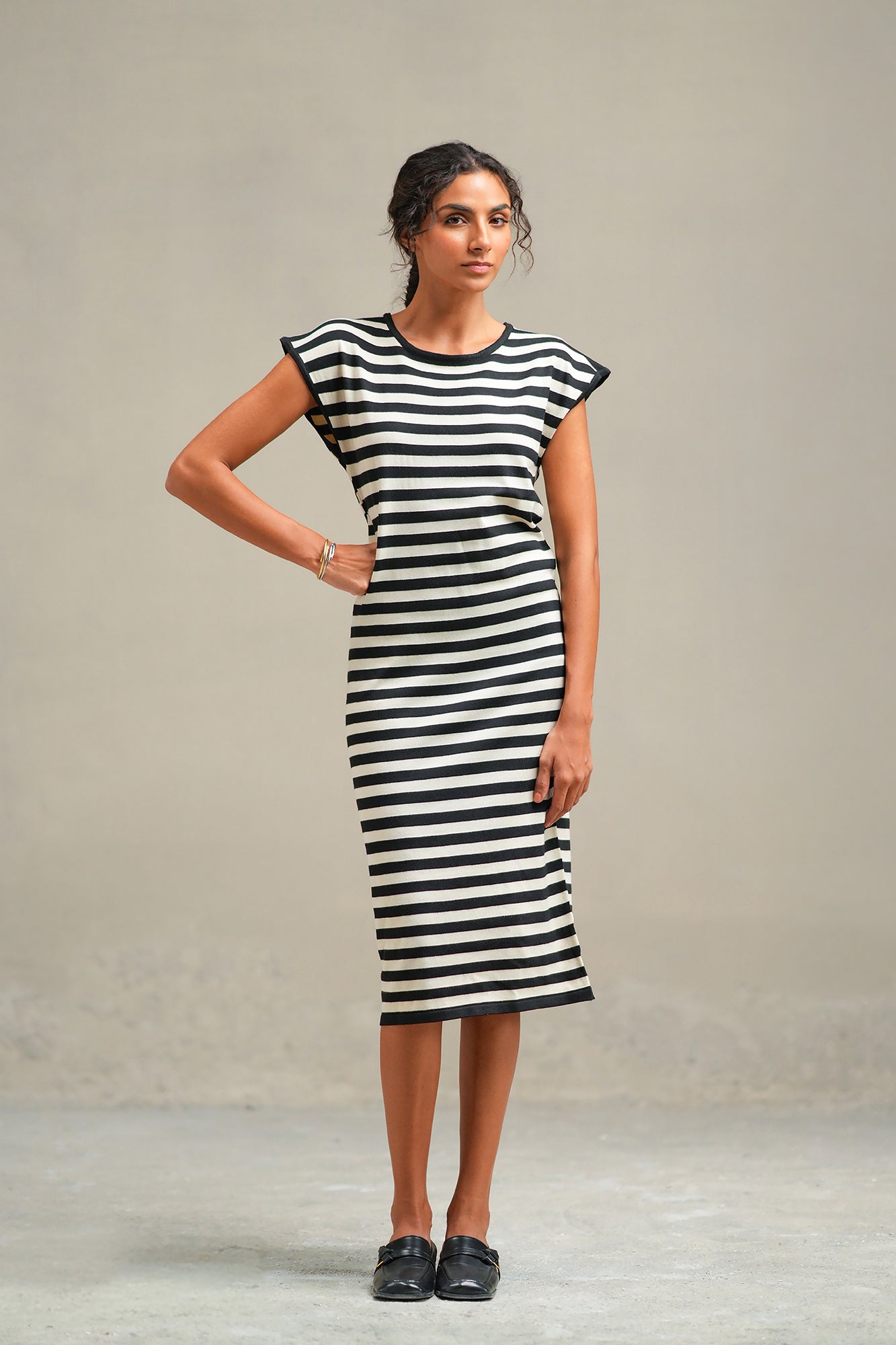 STRIPED DRESS (E2002/108/902)