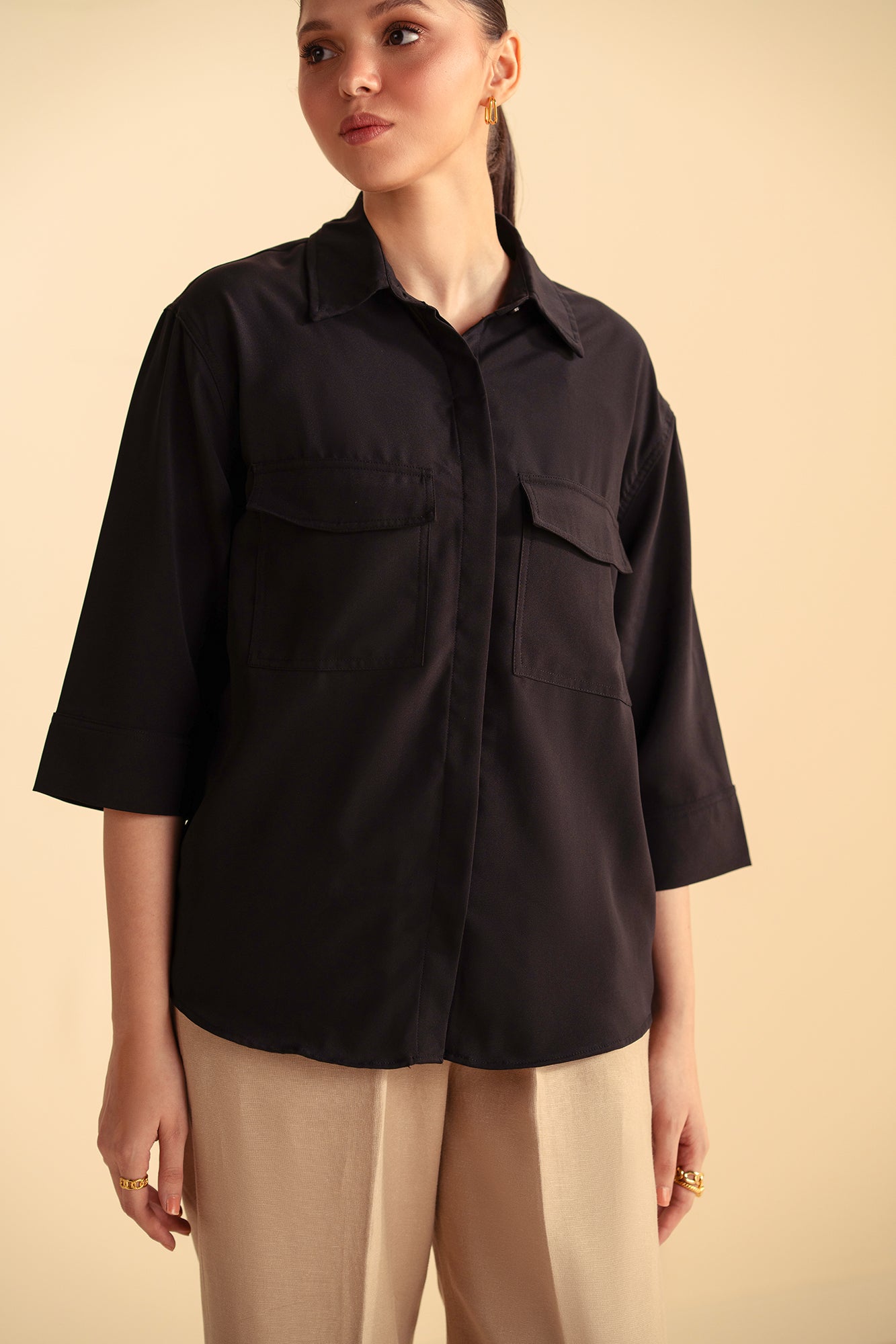 SOLID BUTTON DOWN SHIRT (E2043/108/902)