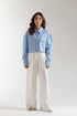 CROPPED BUTTON DOWN SHIRT (E2327/108/628)