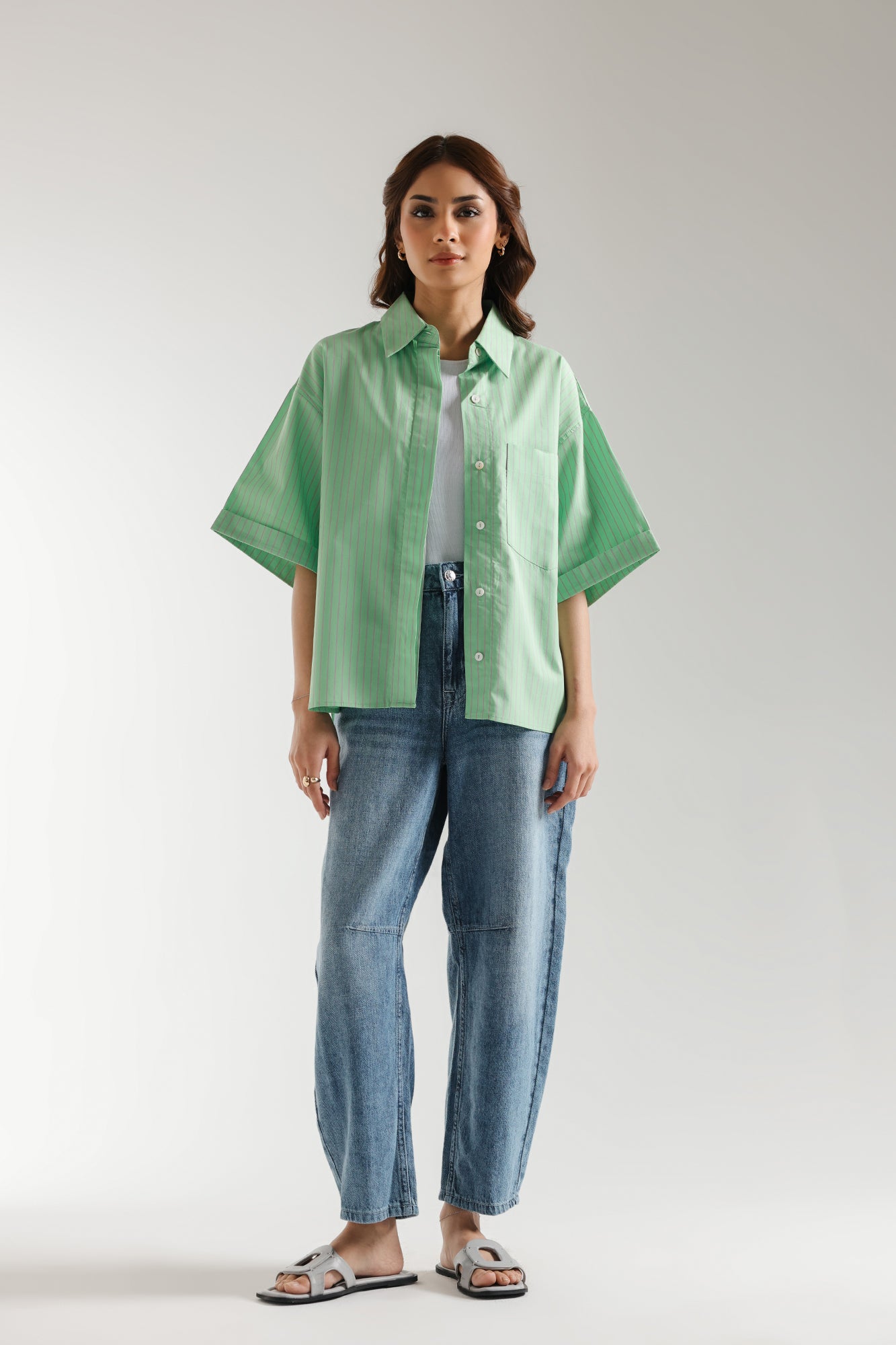 STRIPED BUTTON DOWN SHIRT (E2331/108/724)