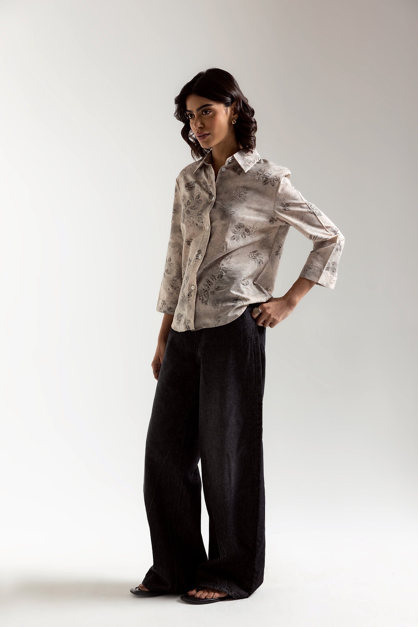 PRINTED BUTTON DOWN SHIRT (E2343/108/128)