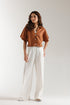 CROPPED BUTTON DOWN SHIRT (E2366/108/803)