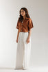 CROPPED BUTTON DOWN SHIRT (E2366/108/803)