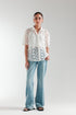 BUTTON DOWN NET TOP  (E2433/108/001)