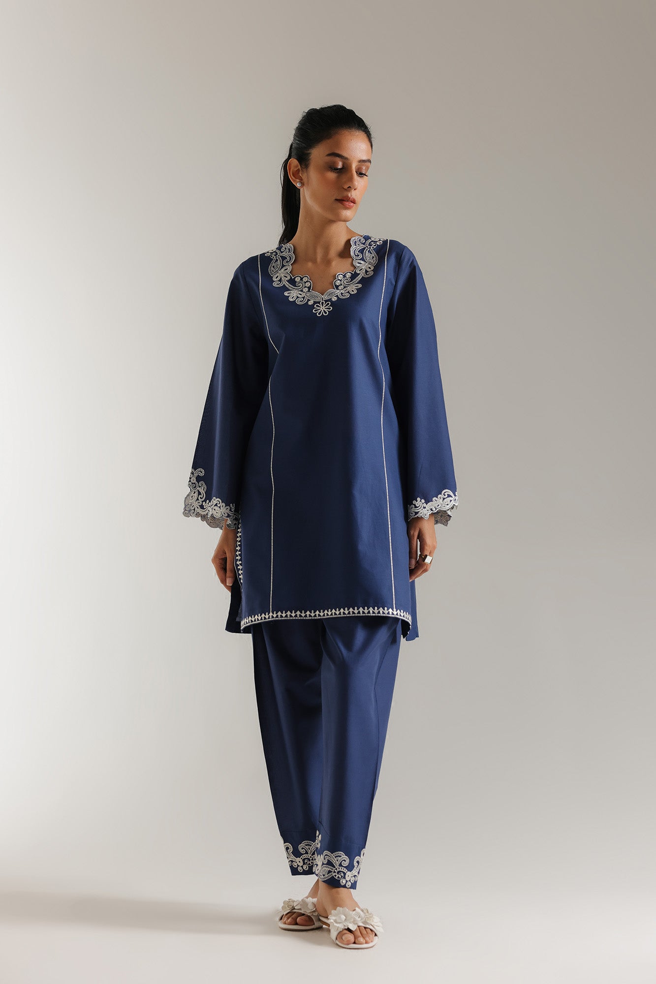 Casual Ethnic Style V-neck Suit