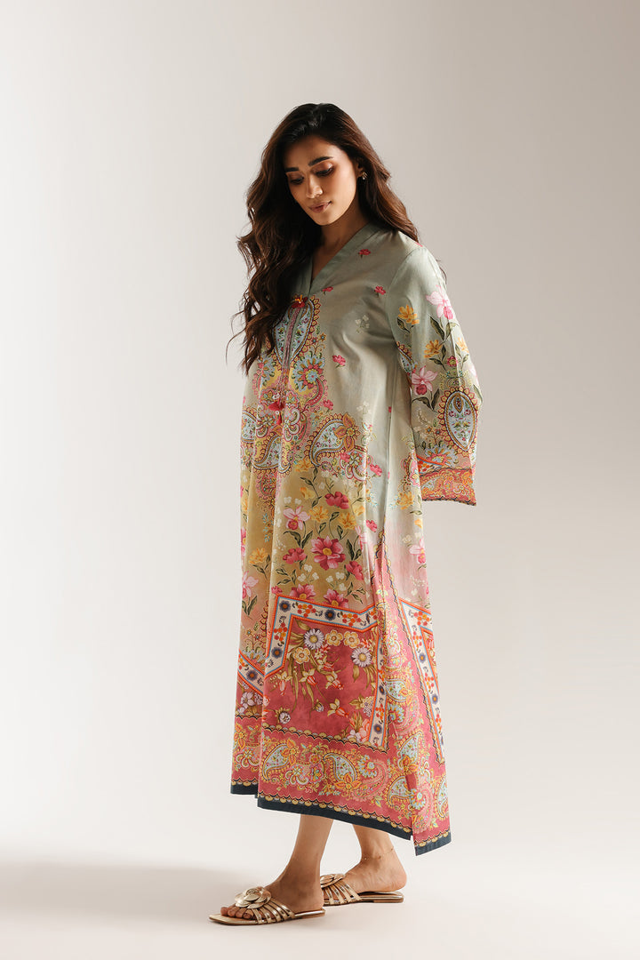 Ethnic style fashionable casual V-neck embroidered cotton top