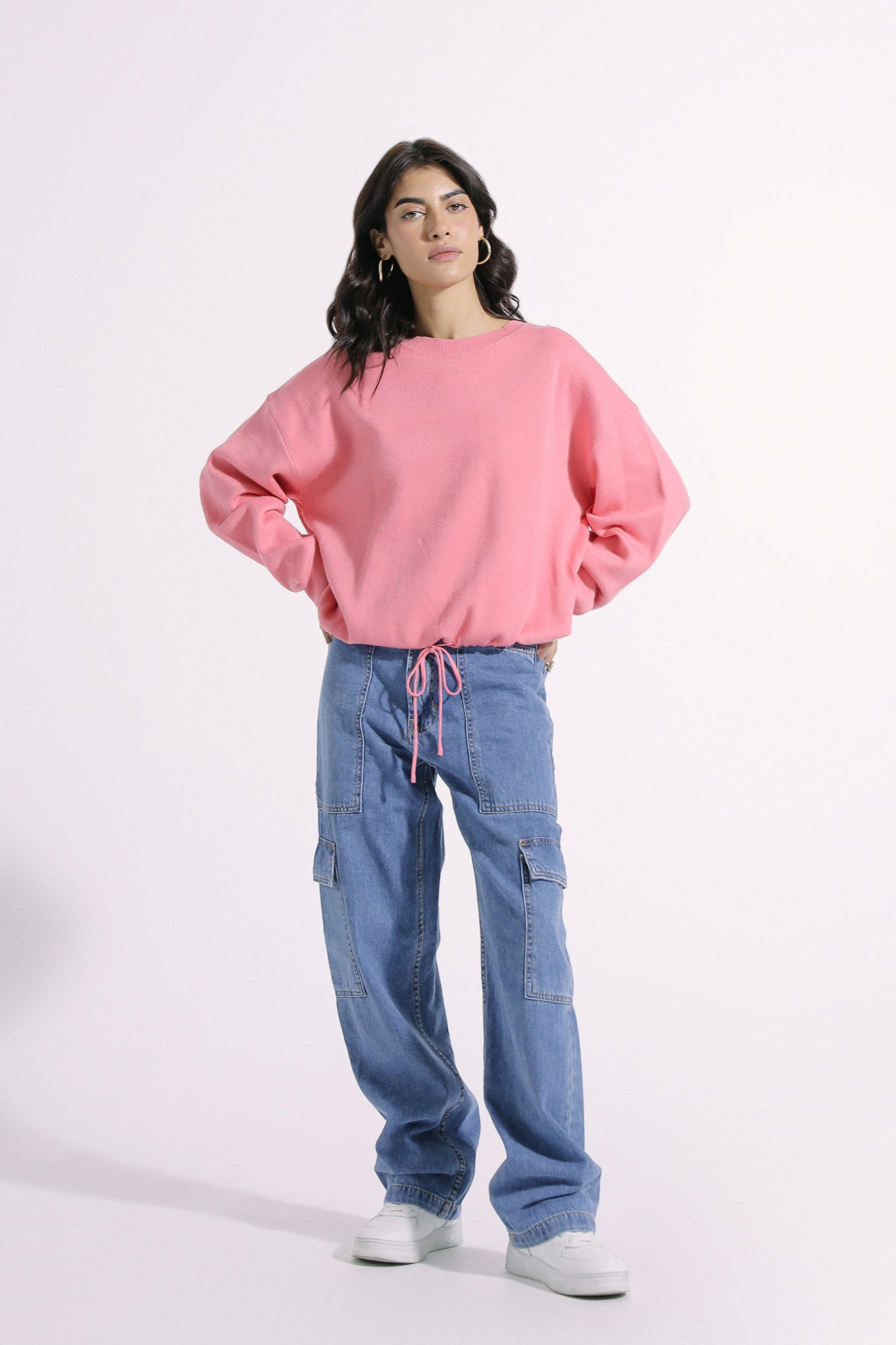 BAGGY DRAW STRING SWEATER (E0533/108/423)
