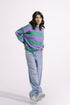 STRIPED KNIT SWEATER (E0537/108/510)