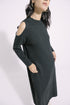 COLD SHOULDER KNIT MIDI DRESS (E0648/108/902)